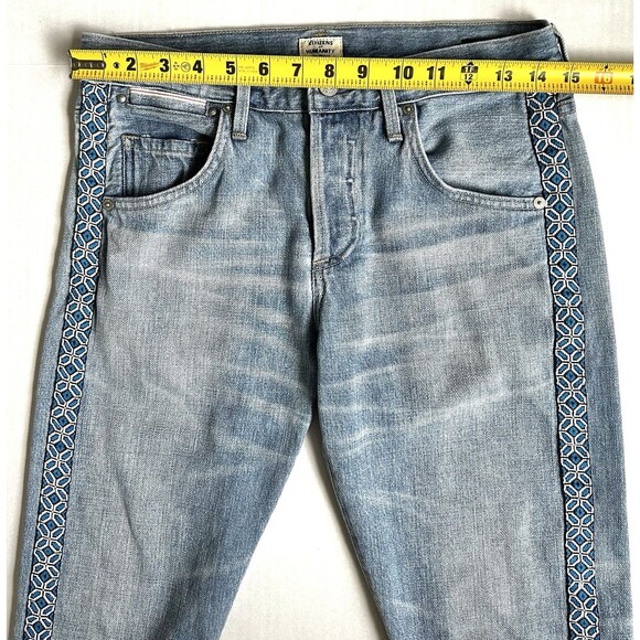 Citizens of Humanity Women's Crop Slim Emerson Jeans Size 24 Boho Side Stripe - Picture 11 of 16